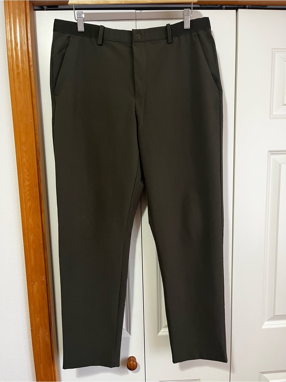 Unipro Men's Olive Green Tailored Dress Pants